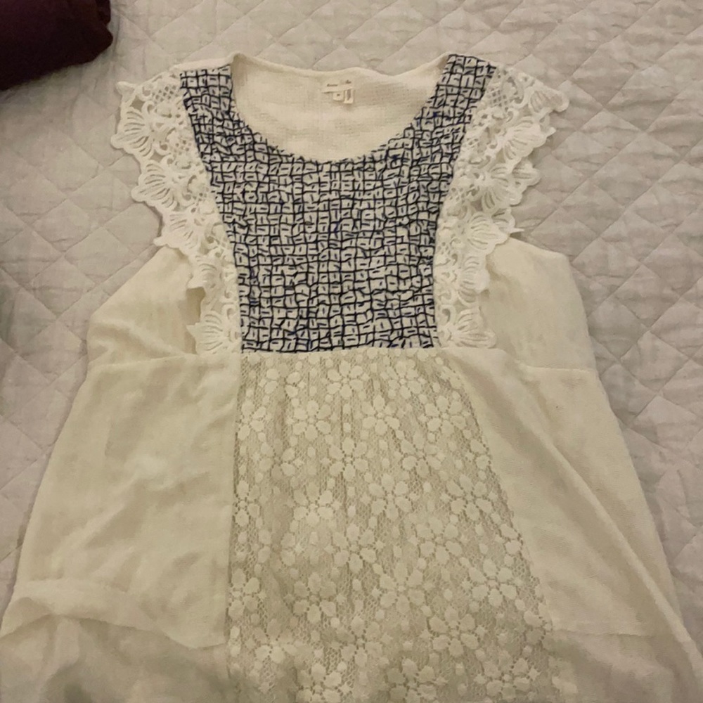 Sleeveless peasant top! Xl